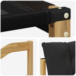 vidaXL Ensemble de canapés d'extérieur 9 pc Blanc et noir