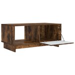 vidaXL Table basse Chêne fumé 90 x 50 x 40 cm Bois d'ingénierie