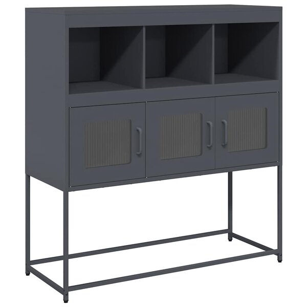vidaXL Buffet anthracite 100 5x39x107 cm acier laminé à froid
