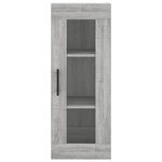 vidaXL Buffet haut Sonoma gris 34 5x34x180 cm Bois d'ingénierie