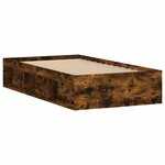 vidaXL Cadre de lit sans matelas chêne fumé 100x200 cm
