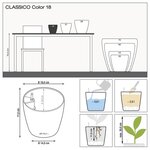 LECHUZA Jardinière CLASSICO Color 18 ALL-IN-ONE Blanc