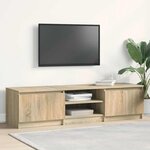 vidaXL Meuble TV Chêne sonoma 140x40x35 5 cm Bois d'ingénierie