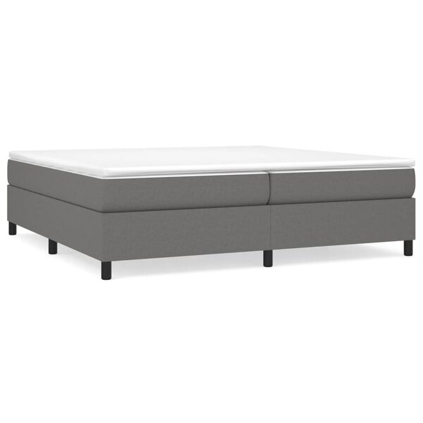vidaXL Cadre de lit sans matelas gris foncé 200x200 cm tissu