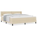 vidaXL Lit boxspring avec matelas avec matelas Crème 180 x 200 cm