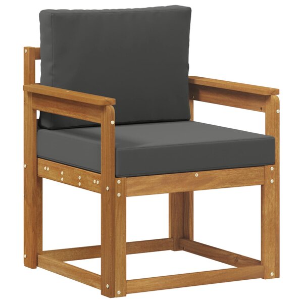 vidaXL Canapé d’extérieur Bois d'acacia massif et polyester Naturel