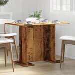 vidaXL Table à manger vieux bois 110 x 60 x 75 cm bois ingénierie