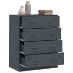 vidaXL Buffet anthracite 67x39x83 cm acier