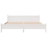 vidaXL Cadre de lit sans matelas blanc 200x200 cm bois massif de pin