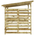 vidaXL Abri de stockage du bois de chauffage Bois de pin imprégné