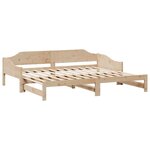 vidaXL Lit de jour et lit gigogne sans matelas 90x200 cm bois massif