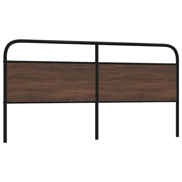 vidaXL Tête de lit chêne marron 180 cm acier et bois d'ingénierie