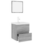 vidaXL Meubles de salle de bain Sonoma gris Bois d'ingénierie