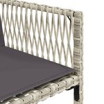 vidaXL Ensemble à manger de jardin et coussins 9 Pièces gris clair rotin