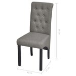 vidaXL Chaises à manger lot de 2 gris clair tissu