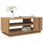 vidaXL Table basse chêne artisanal 102x55x43 cm bois d'ingénierie