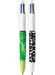 Boite 30 Stylo Bille Rétractable 4 Colours Effet Tactile Velours BIC