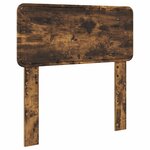 vidaXL Cadre de lit Chêne fumé 90 x 200 cm Bois d'ingénierie