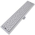 vidaXL Drain de douche linéaire 2 Pièces 630 x 140 mm Acier inoxydable