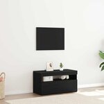 vidaXL Meuble TV Noir 75 x 35 x 40 cm Bois d'ingénierie
