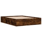 vidaXL Cadre de lit chêne fumé 160x200 cm
