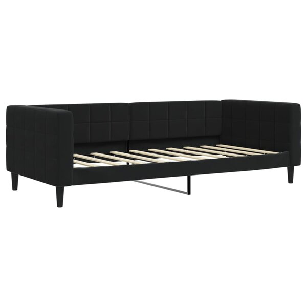 vidaXL Lit de repos sans matelas noir 90x190 cm velours