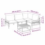 vidaXL Ensemble de canapé de jardin 6 Pièces Anthracite Acier