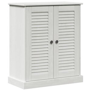 vidaXL Armoire de salle de bain avec porte VIGO Blanc et Blanc Antique