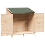 vidaXL Abri de jardin Naturel 106 5 x 56 x 113 5 cm Bois d'ingénierie