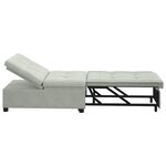 vidaXL Canapé-lit Gris clair 67 x 194 x 38 cm Velours