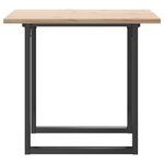vidaXL Table à manger cadre en O 80x80x75 5cm bois de pin massif fonte