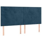 vidaXL Sommier à lattes de lit et matelas Bleu foncé 180x200cm Velours