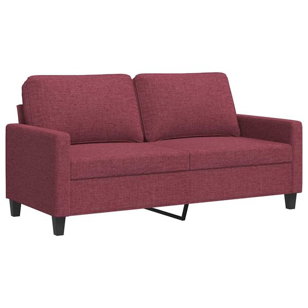 vidaXL Canapé à 2 places Rouge bordeaux 140 cm Tissu
