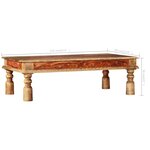 Vidaxl table basse bois de sesham et de manguier 110 x 60 x 38 cm