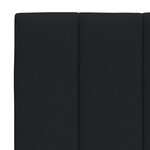 vidaXL Coussin de tête de lit noir 80 cm tissu