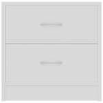 vidaXL Tables de chevet 2 Pièces Blanc 40x30x40 cm Bois d'ingénierie