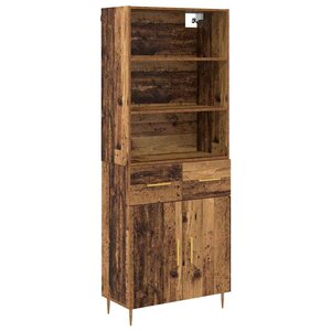 vidaXL Haut Armoire Bois ancien 69 5 x 34 x 180 cm Bois d'ingénierie