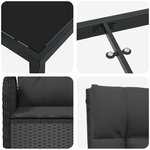 vidaXL Ensemble de salle à manger pour jardin 9 Pièces Noir polyrotin