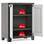 Keter Armoire de rangement basse Titan Noir et gris 100 cm