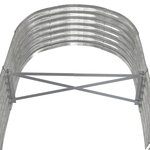 vidaXL Lit surélevé de jardin Acier galvanisé Argenté