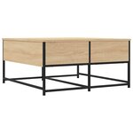 vidaXL Table basse chêne sonoma 80x80x40 cm bois d'ingénierie