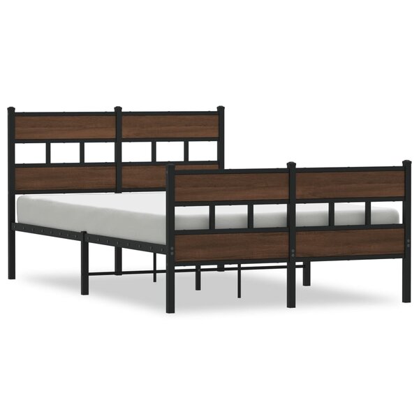 vidaXL Cadre de lit sans matelas avec tête de lit et pied de lit