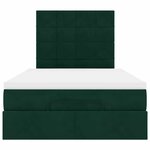 vidaXL Cadre de lit ottoman avec matelas vert foncé 120x200 cm velours