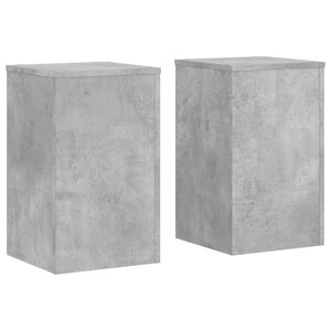 vidaXL Supports pour plantes 2 Pièces gris béton bois d'ingénierie