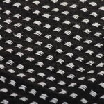 vidaXL Couverture coton à carrés 220x250 cm Noir