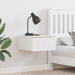 vidaXL Table de chevet Blanc 37 x 35 x 18 5 cm Bois massif en pin