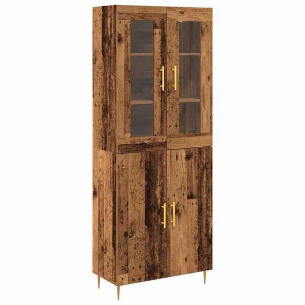 vidaXL Haut Armoire 2 Pièces Bois ancien Bois d'ingénierie