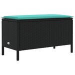 vidaXL Ensembles de meubles 7 Pièces Noir et turquoise Rotin PE