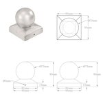 vidaXL Bouchons de poteau 6 Pièces Globe final Métal galvanisé 91x91 mm