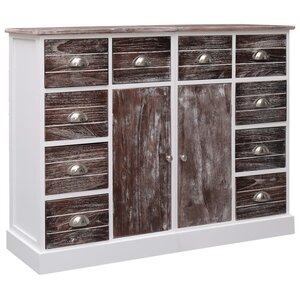 vidaXL Buffet avec 10 tiroirs Marron 113x30x79 cm Bois